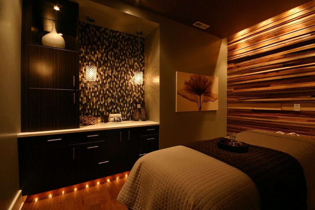 Spa Treatment Room - Floor and Ceiling Lighting