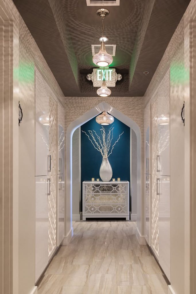 Ceiling and Lighting Design - Spa Hallway and Transitional Area