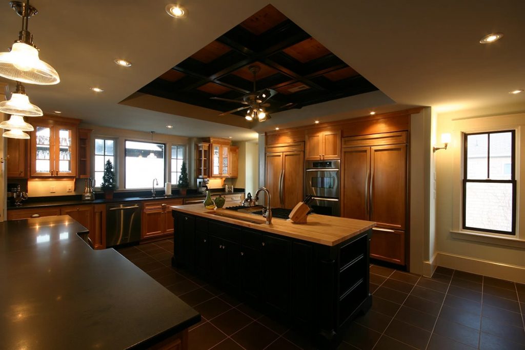 Kitchen Design - Ceiling and Lighting Design - Exposed Elements with Built-in Kitchen Essentials