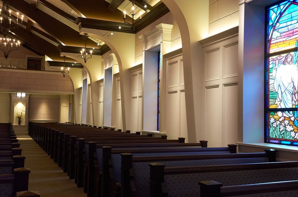 Custom Dark Wood Church Pews