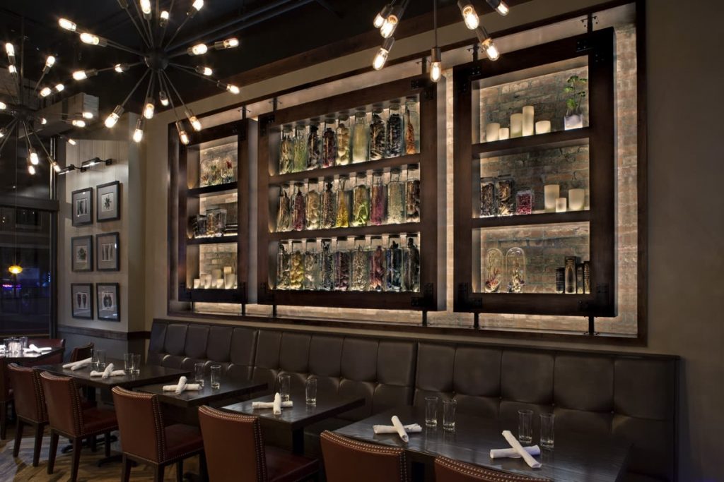 Posana Restaurant Asheville NC Bar Seating Area - Interior Design Services