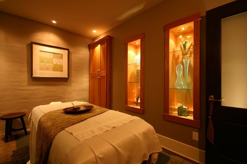 Treatment Room Furniture, Fixture, and Lighting Design - Decorative Pieces Creating Ambience